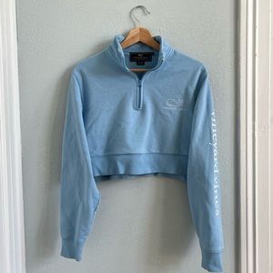 Vinyard Vines Blue Cropped Sweatshirt